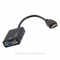 HDMI Male to VGA Female avec audio HD Video Cable Converter Adapter 1080P pour PC